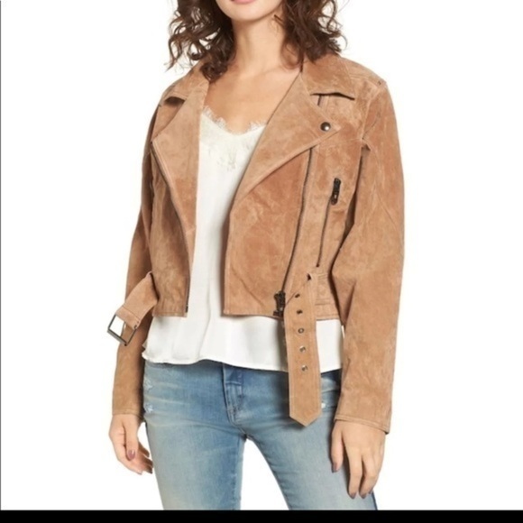 Blank NYC caramel brown suede leather jacket - Picture 2 of 7